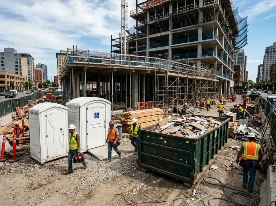 construction-site-sanitation-s-001 — quality workmanship, Roll-off Dumpster & Portable Bathroom Rentals in New York