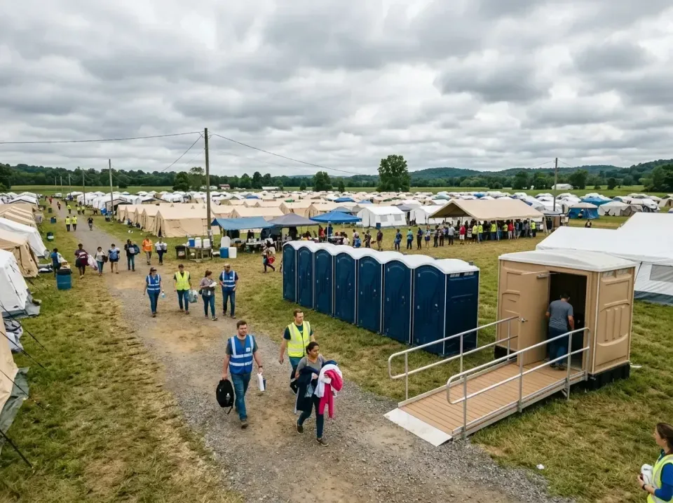 disaster-relief-camp-restrooms-010 — completed project, Roll-off Dumpster & Portable Bathroom Rentals in New York