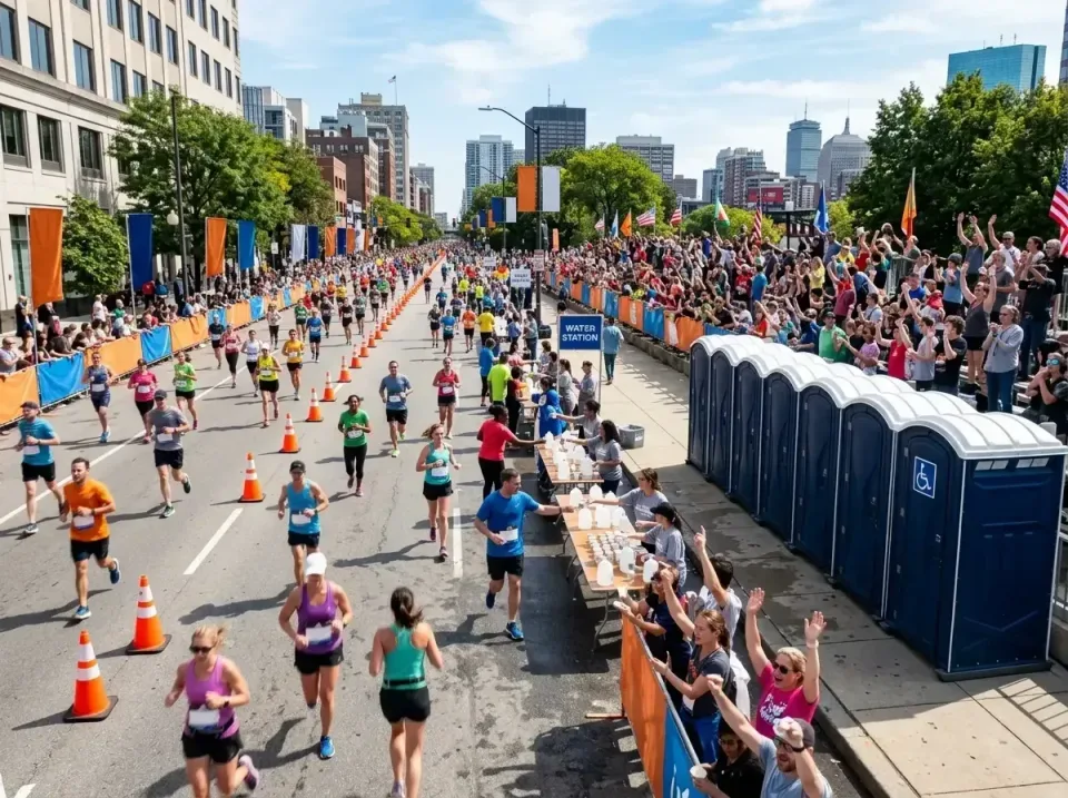 marathon-race-rest-stop-a-wide-004 — How Roll-Off Dumpster & Portable Bathroom Rentals Work in New York, Roll-off Dumpster &…